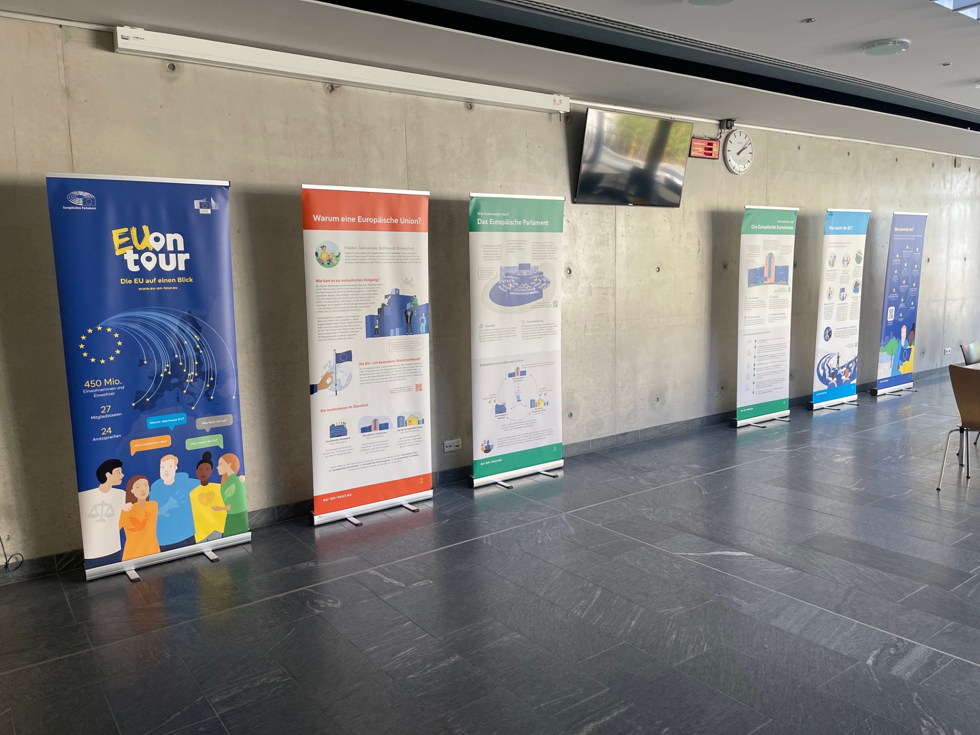 EU on Tour – Wanderaustellung in der Cafeteria